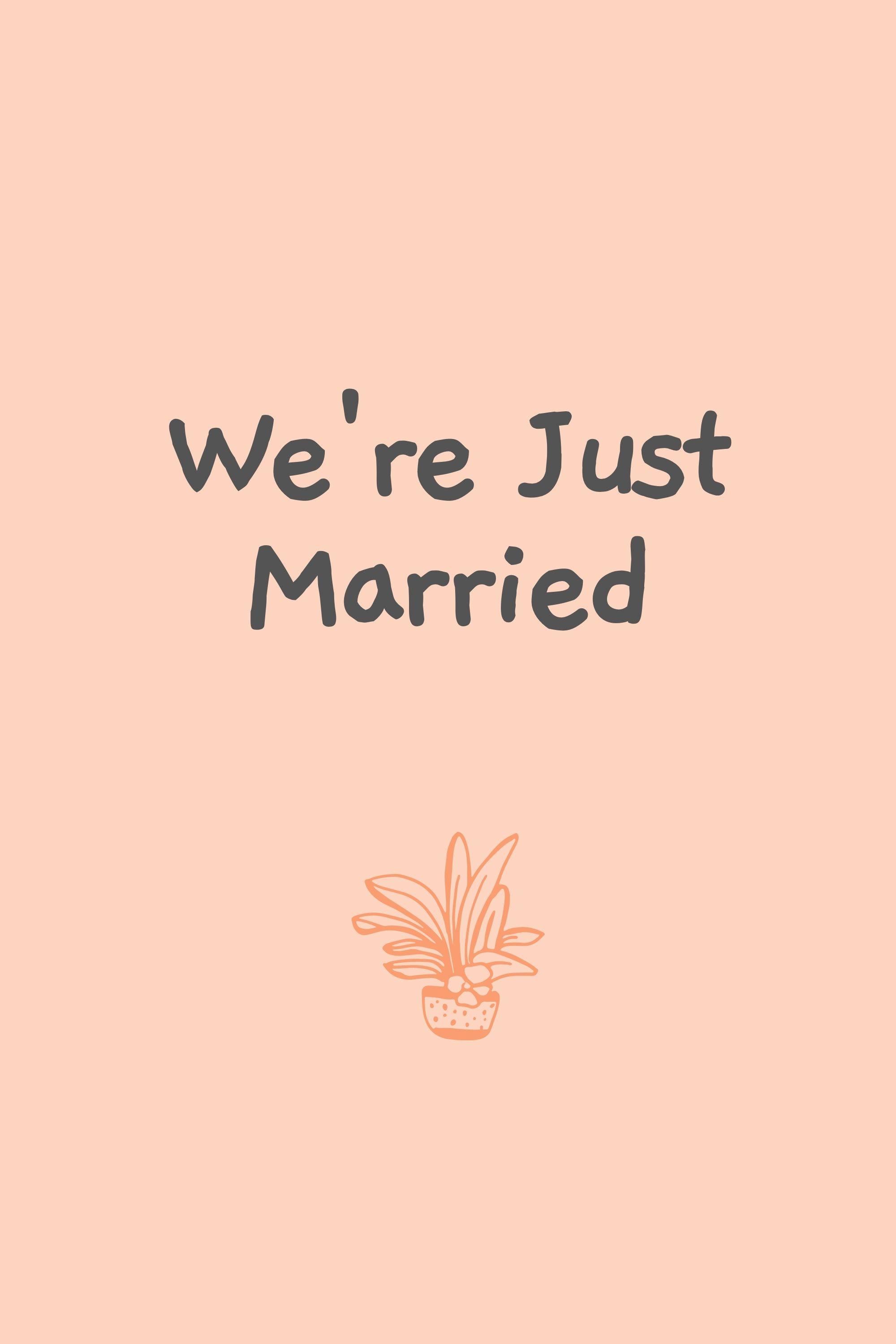Постер We're Just Married